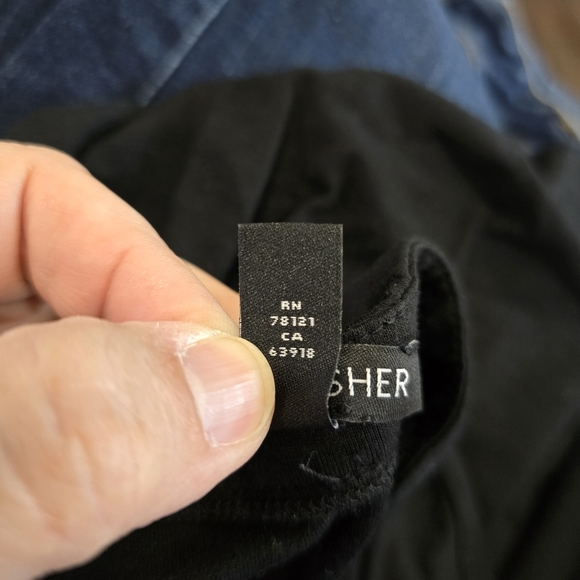 Eileen Fisher Knit Mandarin Collar Dress Size XSMALL Black Oversized Loose - Picture 6 of 8